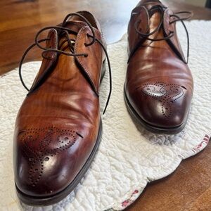 Magnanni Rich Brown Leather Oxfords